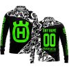 PREMIUM MX – 3D ALL OVER PRINTED – HUSQVARNA – BLACK GREEN - LONG SLEEVE POLO SHIRT