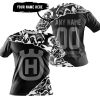 PREMIUM MX – 3D ALL OVER PRINTED – HUSQVARNA – BLACK GREY - T-SHIRT