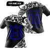 PREMIUM MX – 3D ALL OVER PRINTED – HUSQVARNA – BLACK NAVY - T-SHIRT