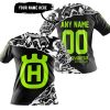 PREMIUM MX – 3D ALL OVER PRINTED – HUSQVARNA – BLACK NEON - T-SHIRT