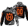 PREMIUM MX – 3D ALL OVER PRINTED – HUSQVARNA – BLACK ORANGE