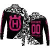PREMIUM MX – 3D ALL OVER PRINTED – HUSQVARNA – BLACK PINK 1 - LONG SLEEVE POLO SHIRT