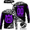 PREMIUM MX – 3D ALL OVER PRINTED – HUSQVARNA – BLACK PURPLE - SWEATER UGLY