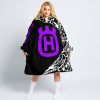PREMIUM MX – 3D ALL OVER PRINTED – HUSQVARNA – BLACK PURPLE - OODIE BLANKET HOODIE