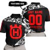 PREMIUM MX – 3D ALL OVER PRINTED – HUSQVARNA – BLACK RED - POLO SHIRT