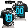 PREMIUM MX – 3D ALL OVER PRINTED – HUSQVARNA – BLACK SKY BLUE - POLO SHIRT