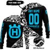 PREMIUM MX – 3D ALL OVER PRINTED – HUSQVARNA – BLACK SKY BLUE - SWEATER UGLY