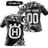 PREMIUM MX – 3D ALL OVER PRINTED – HUSQVARNA – BLACK WHITE - T-SHIRT