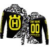 PREMIUM MX – 3D ALL OVER PRINTED – HUSQVARNA – BLACK YELLOW - LONG SLEEVE POLO SHIRT