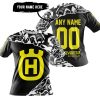 PREMIUM MX – 3D ALL OVER PRINTED – HUSQVARNA – BLACK YELLOW - T-SHIRT