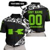 PREMIUM MX – 3D ALL OVER PRINTED – KAWASAKI – BLACK GREEN - POLO SHIRT