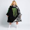 PREMIUM MX – 3D ALL OVER PRINTED – MONSTER ENERGY – BLACK GREEN - OODIE BLANKET HOODIE