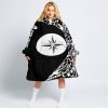 PREMIUM MX – 3D ALL OVER PRINTED – POLARIS – BLACK WHITE - OODIE BLANKET HOODIE