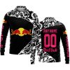 PREMIUM MX – 3D ALL OVER PRINTED – RED BULL - LONG SLEEVE POLO SHIRT