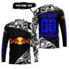 PREMIUM MX – 3D ALL OVER PRINTED – RED BULL – BLACK BLUE - JERSEY