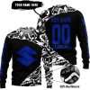 PREMIUM MX – 3D ALL OVER PRINTED – SUZUKI – BLACK BLUE - SWEATER UGLY