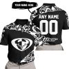 PREMIUM MX – 3D ALL OVER PRINTED – THOR RACING – BLACK WHITE - POLO SHIRT