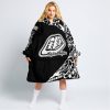 PREMIUM MX – 3D ALL OVER PRINTED – TROY LEE DESIGNS - BLACK WHITE - OODIE BLANKET HOODIE