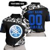 PREMIUM MX – 3D ALL OVER PRINTED – YAMAHA - BLACK BLUE - POLO SHIRT
