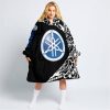 PREMIUM MX – 3D ALL OVER PRINTED – YAMAHA - BLACK BLUE - OODIE BLANKET HOODIE