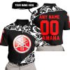 PREMIUM MX – 3D ALL OVER PRINTED – YAMAHA - BLACK RED - POLO SHIRT