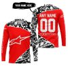 PREMIUM MX – 3D ALL OVER PRINTED – ALPINESTARS – RED - JERSEY
