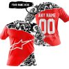 PREMIUM MX – 3D ALL OVER PRINTED – ALPINESTARS – RED - T-SHIRT