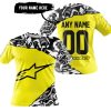 PREMIUM MX – 3D ALL OVER PRINTED – ALPINESTARS – YELLOW - T-SHIRT
