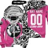 PREMIUM MX – 3D ALL OVER PRINTED – CAN AM – PINK 1 - FLEECE ZIP HOODIE