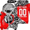 PREMIUM MX – 3D ALL OVER PRINTED – CAN AM – RED - FLEECE ZIP HOODIE