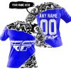 PREMIUM MX – 3D ALL OVER PRINTED – FLY RACING – BLUE - T-SHIRT