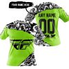 PREMIUM MX – 3D ALL OVER PRINTED – FLY RACING – GREEN 1 - T-SHIRT