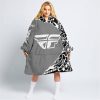 PREMIUM MX – 3D ALL OVER PRINTED – FLY RACING – GREY - OODIE BLANKET HOODIE