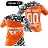 PREMIUM MX – 3D ALL OVER PRINTED – FLY RACING – ORANGE - T-SHIRT