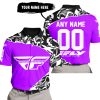 PREMIUM MX – 3D ALL OVER PRINTED – FLY RACING – PURPLE - POLO SHIRT