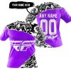 PREMIUM MX – 3D ALL OVER PRINTED – FLY RACING – PURPLE - T-SHIRT