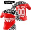 PREMIUM MX – 3D ALL OVER PRINTED – FLY RACING – RED - T-SHIRT