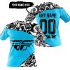 PREMIUM MX – 3D ALL OVER PRINTED – FLY RACING – SKY BLUE - T-SHIRT