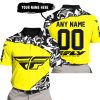 PREMIUM MX – 3D ALL OVER PRINTED – FLY RACING – YELLOW - POLO SHIRT