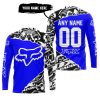 PREMIUM MX – 3D ALL OVER PRINTED – FOX RACING - BLUE - JERSEY