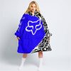 PREMIUM MX – 3D ALL OVER PRINTED – FOX RACING - BLUE - OODIE BLANKET HOODIE