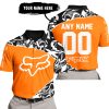 PREMIUM MX – 3D ALL OVER PRINTED – FOX RACING - ORANGE - POLO SHIRT