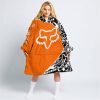 PREMIUM MX – 3D ALL OVER PRINTED – FOX RACING - ORANGE - OODIE BLANKET HOODIE