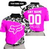 PREMIUM MX – 3D ALL OVER PRINTED – FOX RACING - PINK - POLO SHIRT