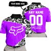 PREMIUM MX – 3D ALL OVER PRINTED – FOX RACING - PURPLE - POLO SHIRT