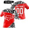 PREMIUM MX – 3D ALL OVER PRINTED – FOX RACING - RED - T-SHIRT