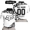 PREMIUM MX – 3D ALL OVER PRINTED – FOX RACING - WHITE - POLO SHIRT