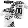PREMIUM MX – 3D ALL OVER PRINTED – FOX RACING - WHITE  -T-SHIRT