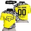 PREMIUM MX – 3D ALL OVER PRINTED – FOX RACING - YELLOW - POLO SHIRT