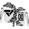 PREMIUM MX – 3D ALL OVER PRINTED – FXR – WHITE - LONG SLEEVE POLO SHIRT